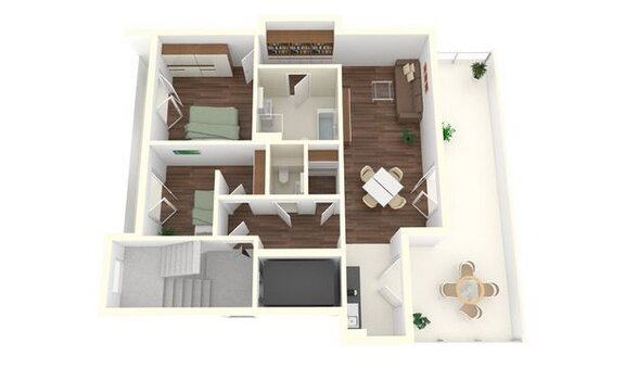 Neubauprojekt Reichenberger Straße 3-Zimmer-Wohnung mit Balkon