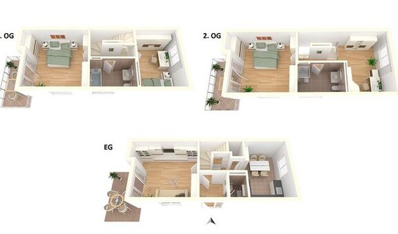 4-Zimmer Appartment Townhouse Variante 2