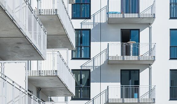 Neubauprojekt Gärtnerhof Außenansicht Balkone