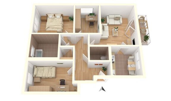 Neubauprojekt Reichenberger Straße 4,5-Zimmer-Wohnung mit Balkon