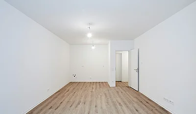 Innenansicht einer Musterwohnung des Neubauprojektes Plonzstraße