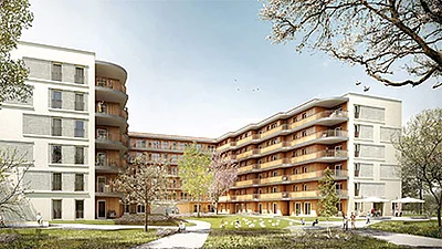 Zeichnung des Gebäudes in der Wittenbergstraße
