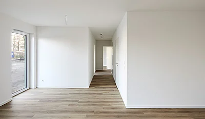Innenansicht einer Musterwohnung des Neubauprojektes Huronseestraße