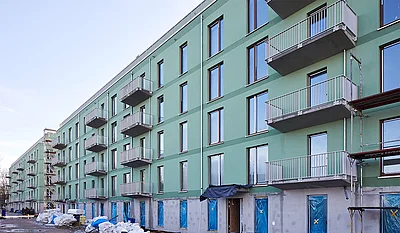 Außenansicht des Neubauprojektes Huronseestraße