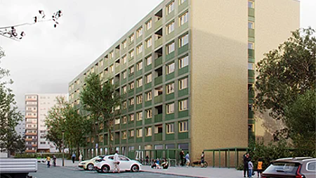 Visualisierung Zum Hechtgraben © Rudy Zix Architekten PartGmbB