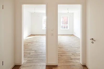 Wohnungsinnenansicht einer Musterwohnung in der Sewanstraße
