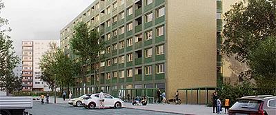 Visualisierung Zum Hechtgraben © Rudy Zix Architekten PartGmbB