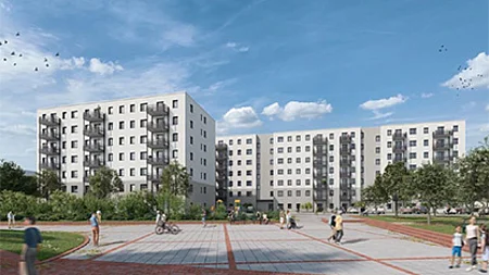 Visualisierung des Neubauprojekts auf der Schkeuditzer Straße 1-3