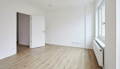 Innenansicht einer Musterwohnung des Neubauprojektes Genslerstraße