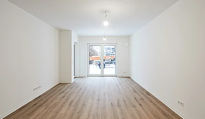Innenansicht einer Musterwohnung des Neubauprojektes Plonzstraße