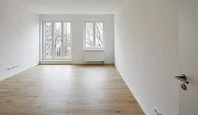 Innenansicht einer Musterwohnung des Neubauprojektes Genslerstraße