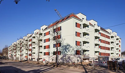 Außenansicht des Neubauprojektes Gartenstadt Karlshorst