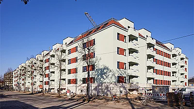 Außenansicht des Neubauprojektes Gartenstadt Karlshorst