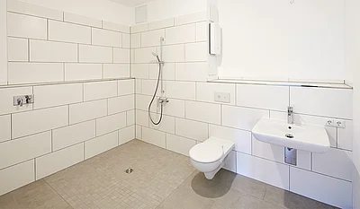 Innenansicht einer Musterwohnung des Neubauprojektes Huronseestraße