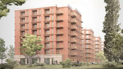 Gebäude an der Mole