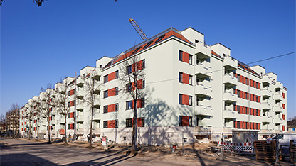 Außenansicht des Neubauprojektes Gartenstadt Karlshorst