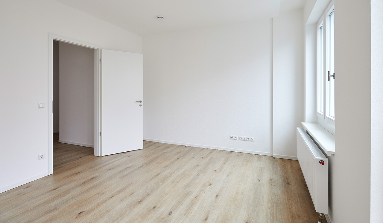 Innenansicht einer Musterwohnung des Neubauprojektes Genslerstraße