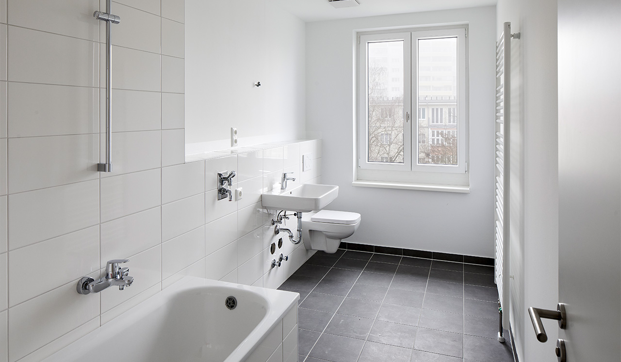 Innenansicht einer Musterwohnung des Neubauprojektes Genslerstraße