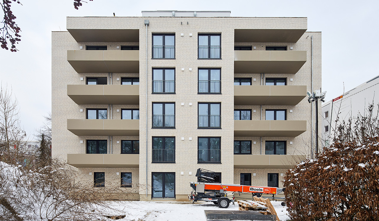 Außenansicht des Neubauprojektes Plonzstraße