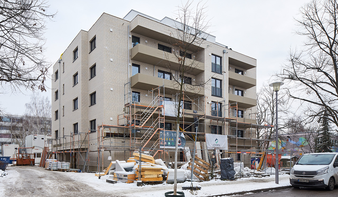 Außenansicht des Neubauprojektes Plonzstraße
