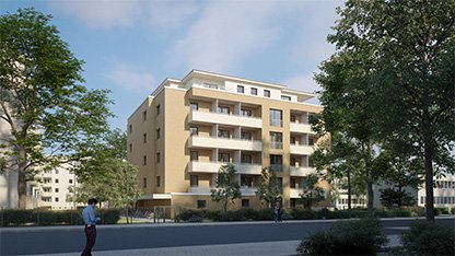 Grafische Aufbereitung des Neubauprojektes Gotlindestraße