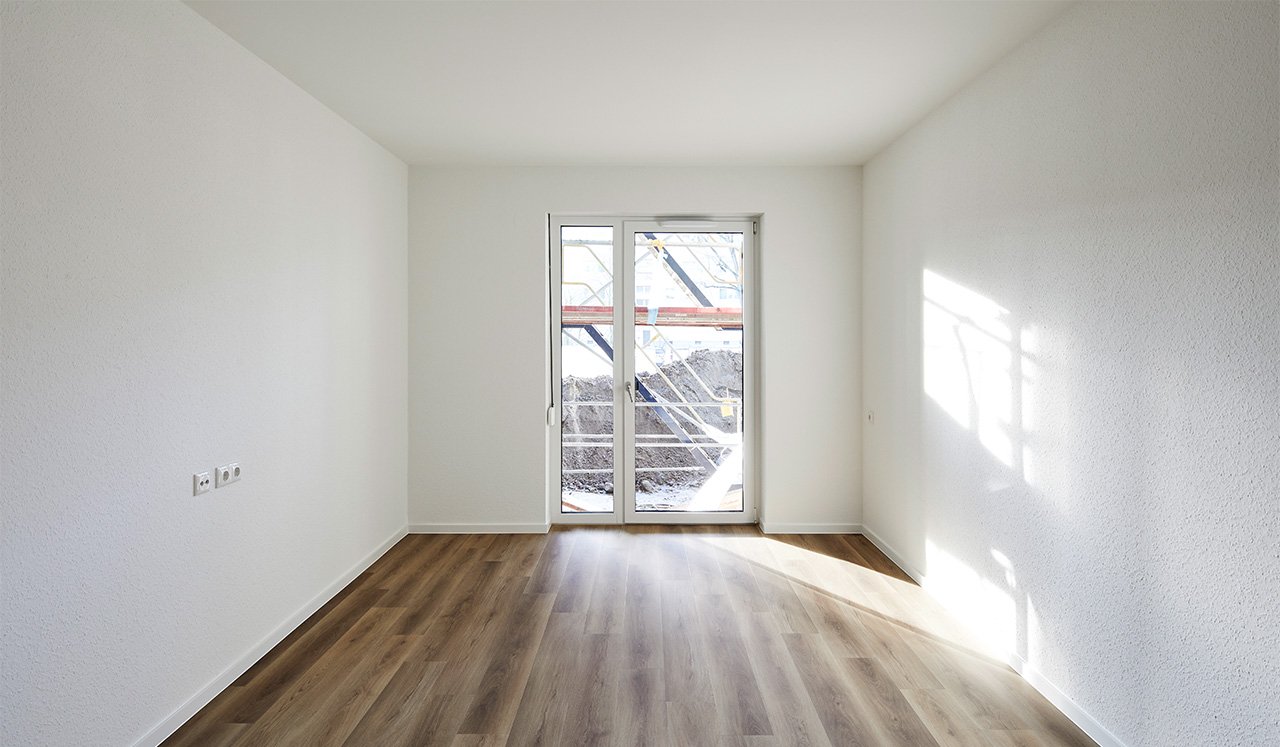 Innenansicht einer Musterwohnung des Neubauprojektes Huronseestraße