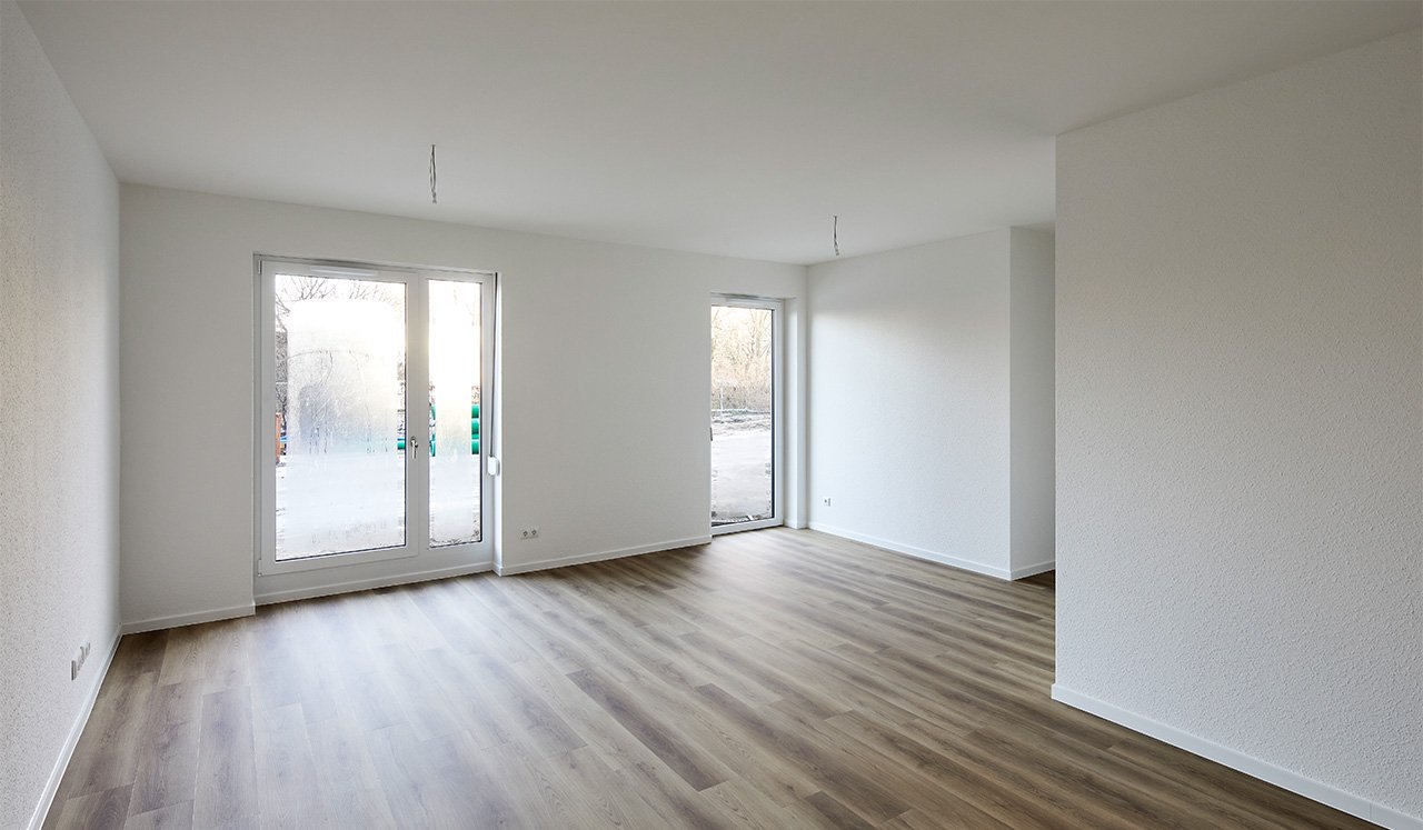 Innenansicht einer Musterwohnung des Neubauprojektes Huronseestraße