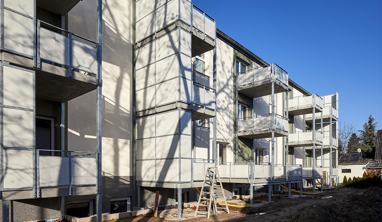 Außenansicht des Neubauprojektes Kirchsteig