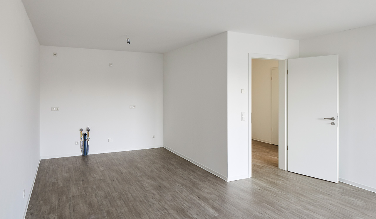 Innenansicht einer Musterwohnung des Neubauprojektes Kirchsteig