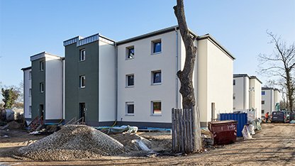 Außenansicht des Neubauprojektes Kirchsteig
