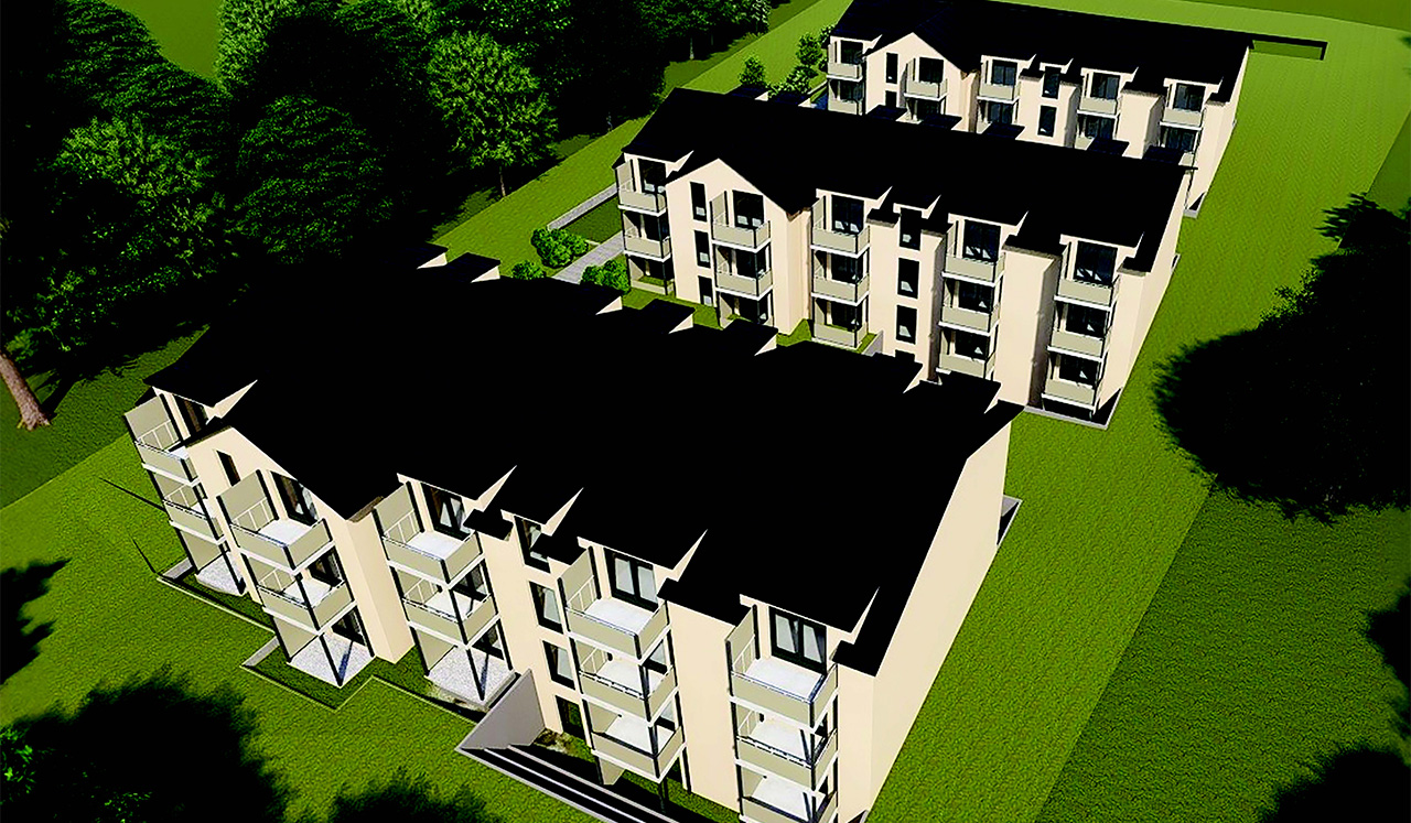 Visualisierung des Neubauprojekts auf dem Kirchsteig