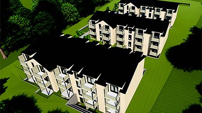 Visualisierung des Neubauprojekts auf dem Kirchsteig