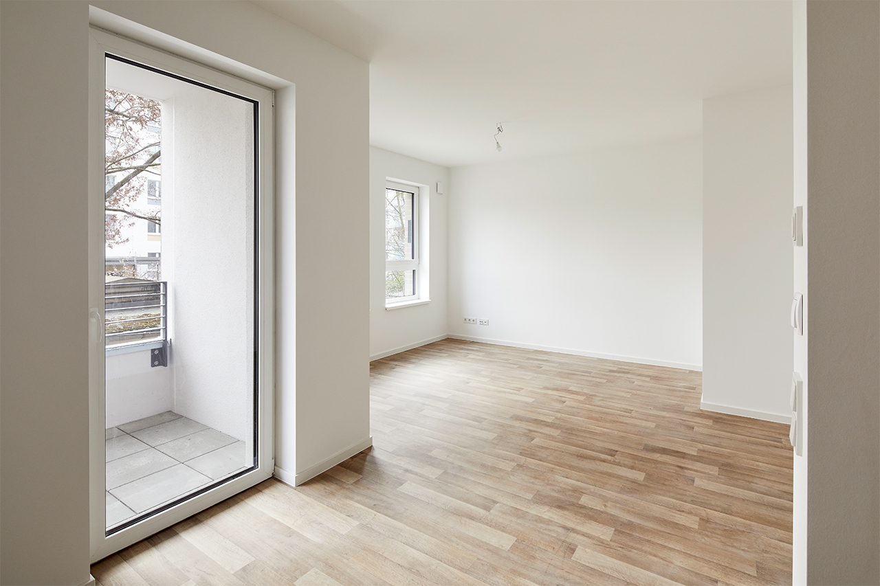 Wohnungsinnenansicht einer Musterwohnung in der Sewanstraße