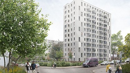 Grafische Aufbereitung des Neubauprojektes Vulkanstraße