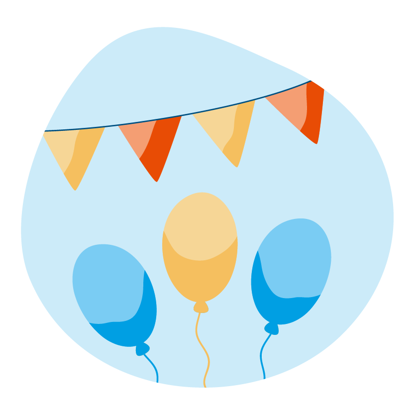 Illustration von Partyballons