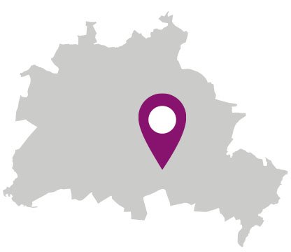 Karte von Berlin mit Pinn
