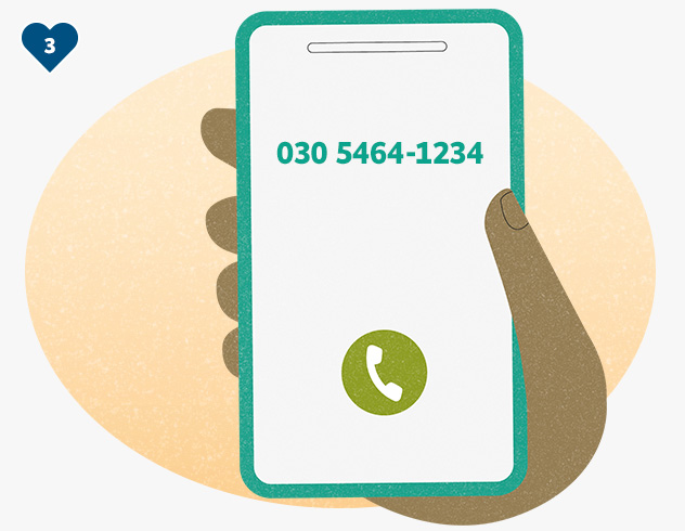 Illustration mit Handy