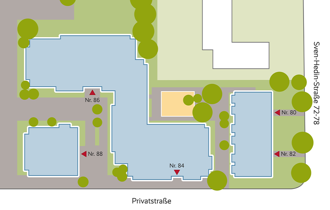 Lageplan des Gebäudes